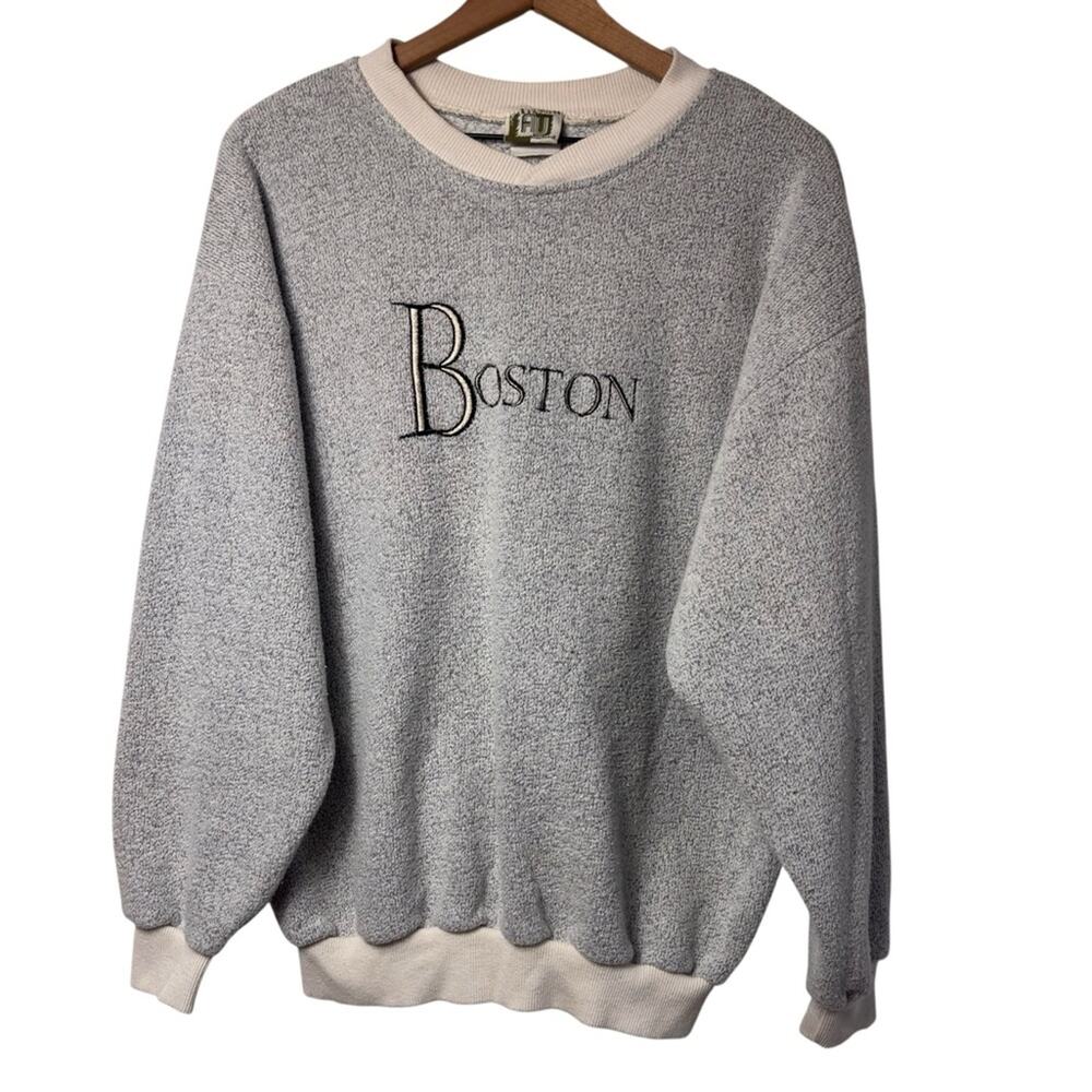 ART UNLIMITED BOSTON UNISEX SUPER SOFT VINTAGE PULLOVER CREWNECK SIZE MEDIUM